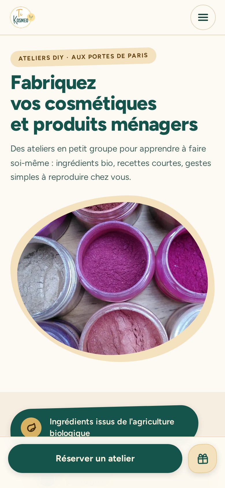 Accueil de Ti Kosmeo sur mobile